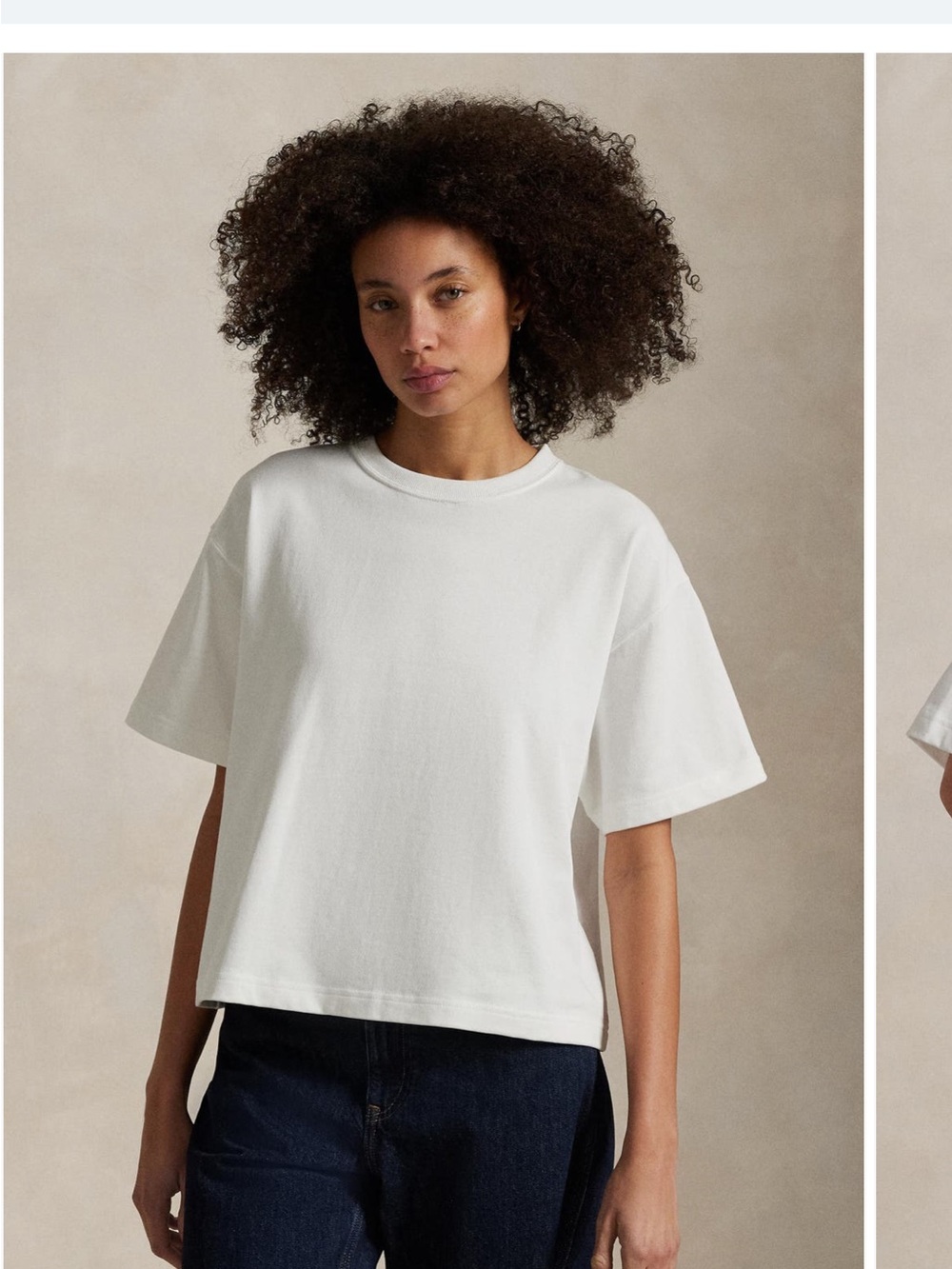 Polo by Ralph Lauren White Boxy Short Sleeve Tee